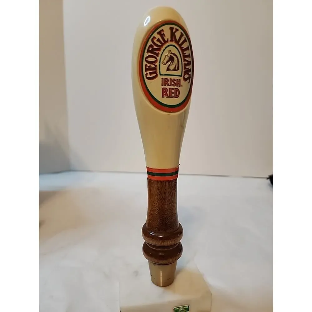 Vintage GEORGE KILLIANS IRISH RED BEER TAP HANDLE BAR MAN-CAVE DECOR 9